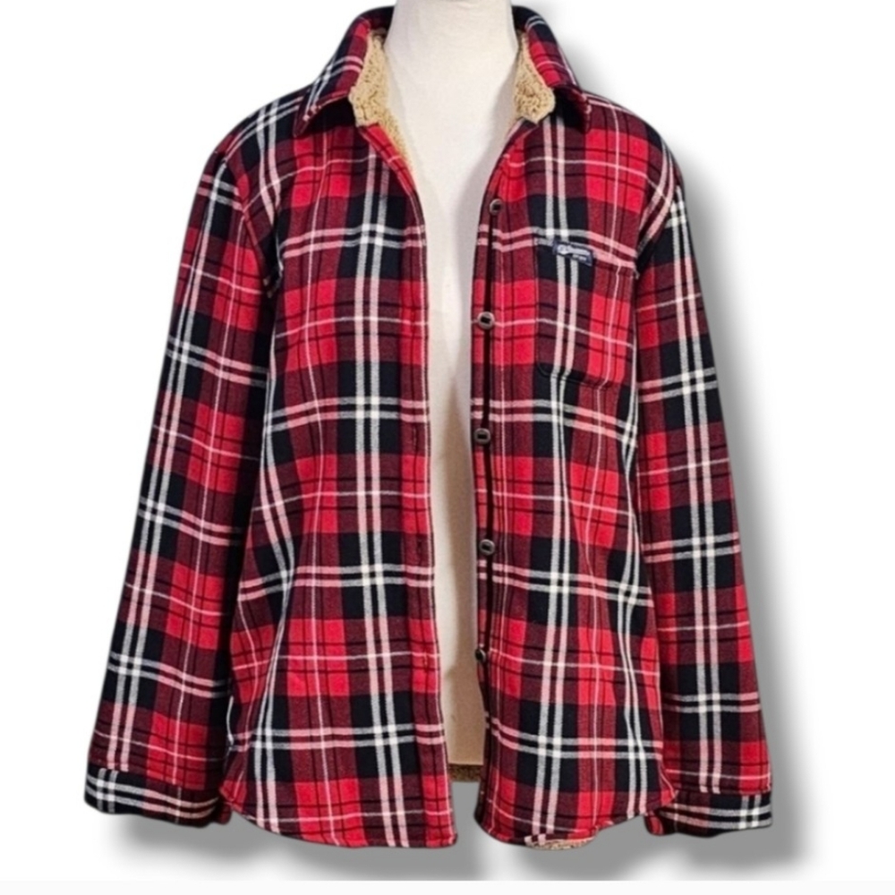 STS RANCHWEAR | PLAID SHERPA LINED COTTON BLEND THICK FLANEL JACKET